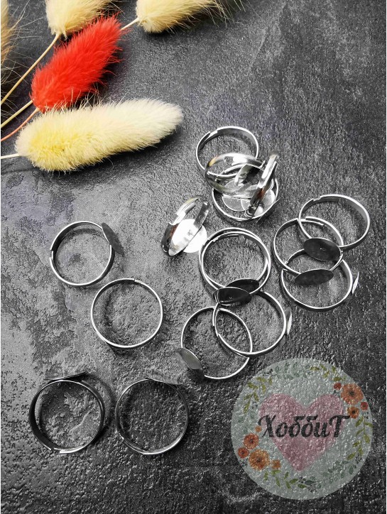 Основа для кольца 1,8см (серебро), металл